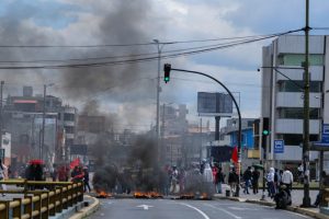 Gobierno informa que hay 59 personas detenidas en el paro en Ecuador