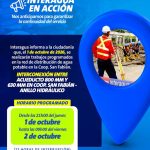 Anuncio Importante – Interconexion Entre Acueducto De 800 y MM PRFV Y 630 MM PEAD En La Coop. San Fabian