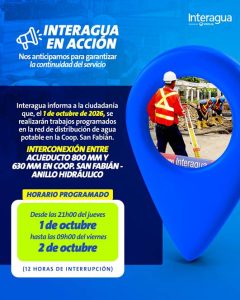Anuncio Importante – Interconexion Entre Acueducto De 800 y MM PRFV Y 630 MM PEAD En La Coop. San Fabian