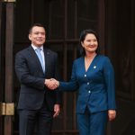 Daniel Noboa se reúne con Keiko Fujimori en Lima por el XVII Gabinete Binacional